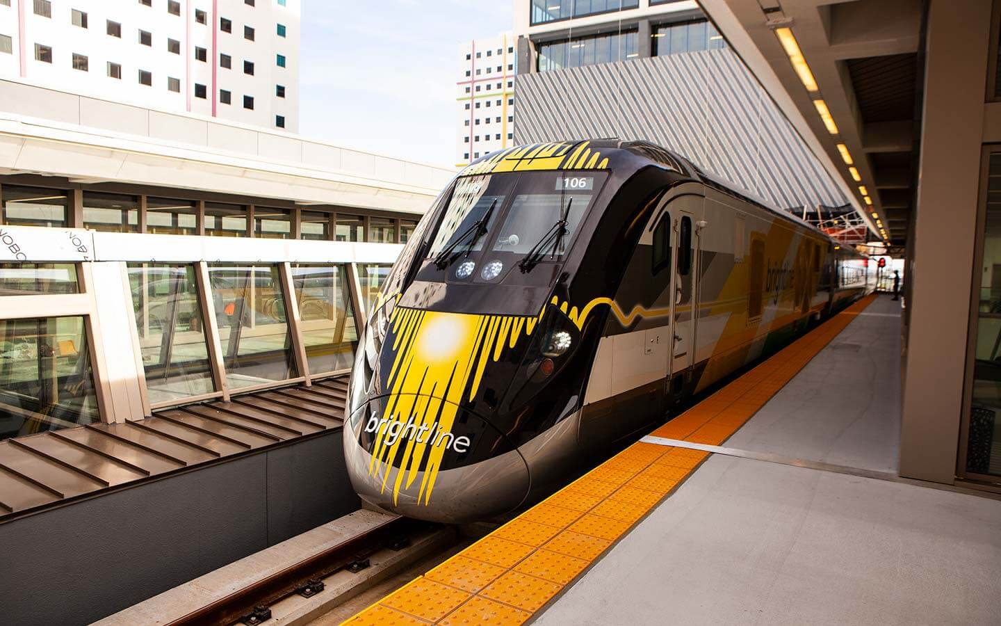 Mapa de la ruta del tren de alta velocidad Brightline en Florida